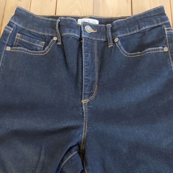 Sofia Vergara Rosa Curvy Ankle Dark Wash Skinny Jeans - Picture 2 of 11